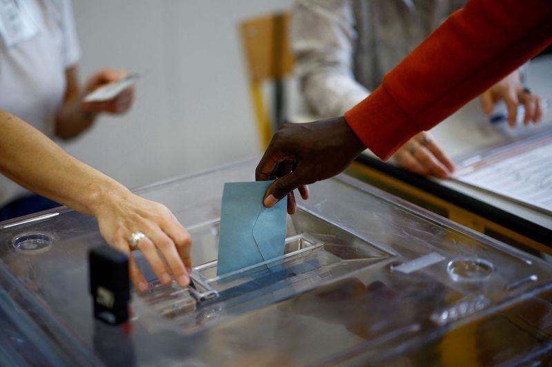 Votes for the French parliamentary election